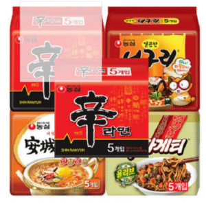 #0026 농심 신라면(10) + 안성탕면(5) + 얼큰 너구리(5) + 짜파게티(5) 봉지라면 세트