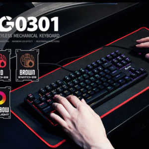 에이투 유선 텐키리스 기계식 게이밍 키보드 AG0301 적축 제품 이미지
