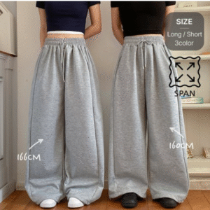 여성용 빅사이즈 투웨이 절개 벌룬 와이드 트레이닝 팬츠 — 편안한 데일리룩